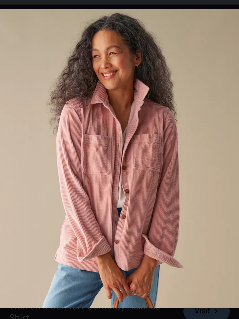 L.L. Bean Dusty Pink Corduroy Shacket